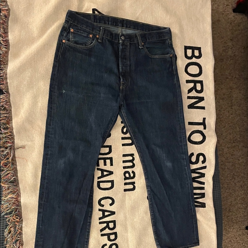 Slim Straight Dark Indigo Men's Jeans